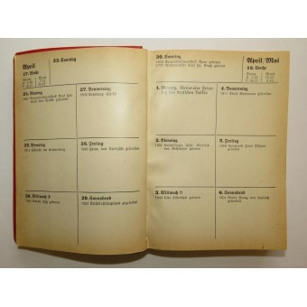 Карманный календарь немецкого чиновника 1939 год. Espenlaub militaria